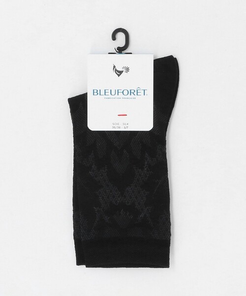 BLEU FORET(ブルーフォレ)の「<BLEU FORET> 6560 Baroque Lacy(ソックス/靴下・レディース・ホワイト/ブラック・FREE)」の1枚目の写真