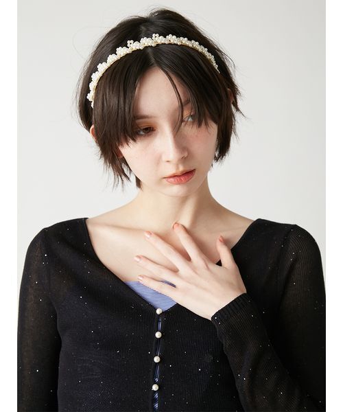 FURFUR(ファーファー)の「フラワーモチーフカチューシャ(カチューシャ・レディース・クリア/ホワイト・F)」の12枚目の写真
