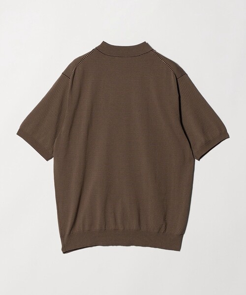 UNITED ARROWS(ユナイテッドアローズ)の「ショートスリーブ ボーダー モックネック ニットTシャツ UA COZY ウォッシャブル 抗菌防臭(Tシャツ/カットソー・メンズ・モカ/ダークグレー・XXL/M/XL/S/L)」の16枚目の写真