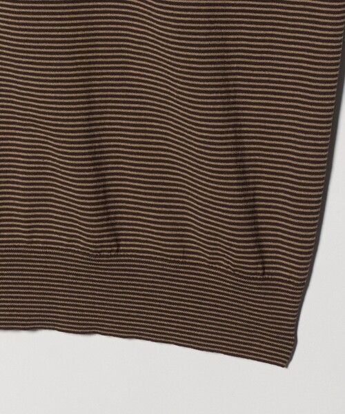 UNITED ARROWS(ユナイテッドアローズ)の「ショートスリーブ ボーダー モックネック ニットTシャツ UA COZY ウォッシャブル 抗菌防臭(Tシャツ/カットソー・メンズ・モカ/ダークグレー・XXL/M/XL/S/L)」の19枚目の写真