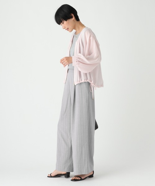 Elura（エルーラ）の「ピンストライプワイドパンツ/689405（その他パンツ・レディース・ベージュ/グレー・SMALL/MEDIUM）」の6枚目の写真