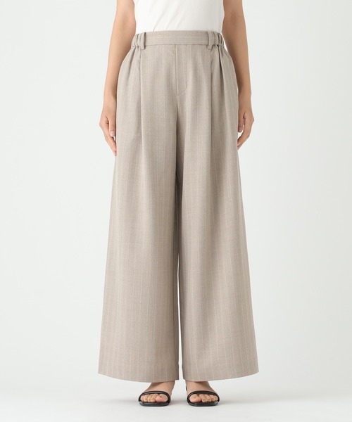 Elura（エルーラ）の「ピンストライプワイドパンツ/689405（その他パンツ・レディース・ベージュ/グレー・SMALL/MEDIUM）」の11枚目の写真