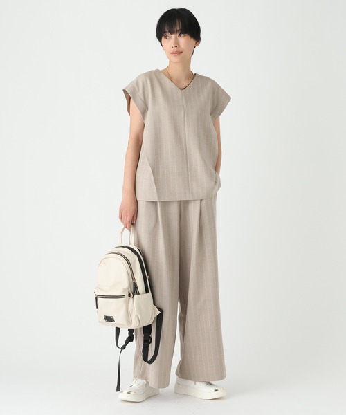 Elura（エルーラ）の「ピンストライプワイドパンツ/689405（その他パンツ・レディース・ベージュ/グレー・SMALL/MEDIUM）」の9枚目の写真