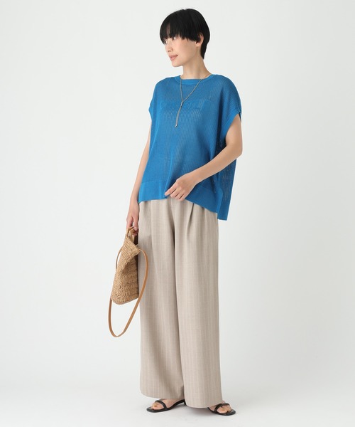 Elura（エルーラ）の「ピンストライプワイドパンツ/689405（その他パンツ・レディース・ベージュ/グレー・SMALL/MEDIUM）」の7枚目の写真