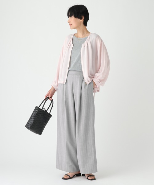Elura（エルーラ）の「ピンストライプワイドパンツ/689405（その他パンツ・レディース・ベージュ/グレー・SMALL/MEDIUM）」の5枚目の写真