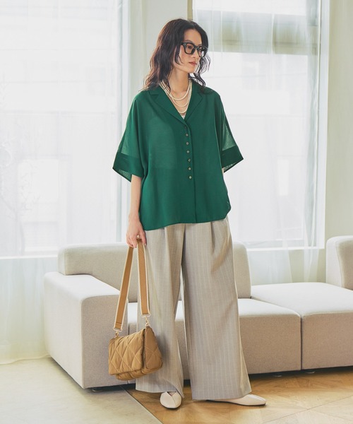 Elura(エルーラ)の「ピンストライプワイドパンツ/689405(その他パンツ・レディース・ベージュ/グレー・SMALL/MEDIUM)」の22枚目の写真