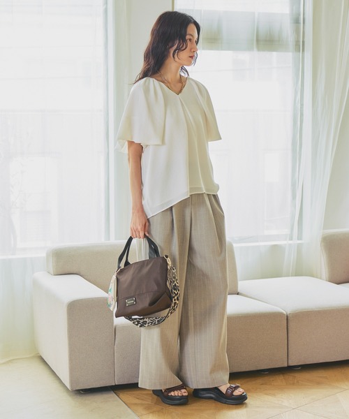 Elura(エルーラ)の「ピンストライプワイドパンツ/689405(その他パンツ・レディース・ベージュ/グレー・SMALL/MEDIUM)」の20枚目の写真