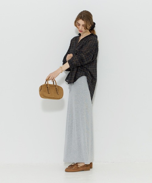 coca(coca)(コカ)の「シアーチェックシャツ(シャツ/ブラウス・レディース・ブラウン/ブラック・M/S/L)」の10枚目の写真