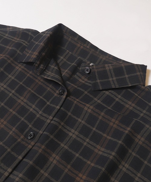 coca(coca)(コカ)の「シアーチェックシャツ(シャツ/ブラウス・レディース・ブラウン/ブラック・M/S/L)」の15枚目の写真