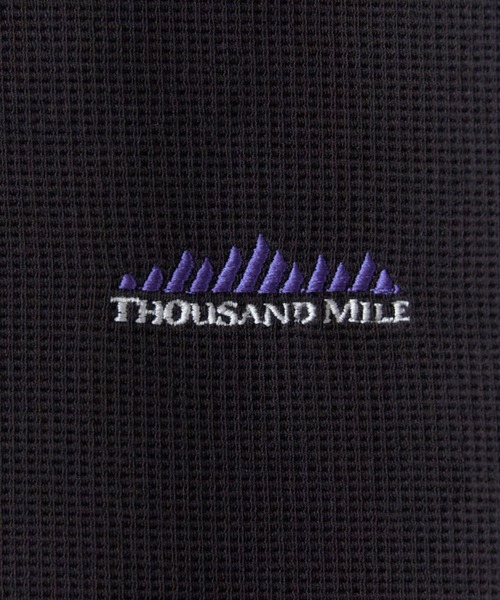 THOUSAND MILE(サウザンドマイル)の「THOUSAND MILE/サウザンドマイル ヘンリーネックワッフルTシャツ ロゴ刺繍 半袖Tシャツ 秋 秋服 2026年秋冬(Tシャツ/カットソー・レディース・ホワイト/ブラック・XS)」の7枚目の写真