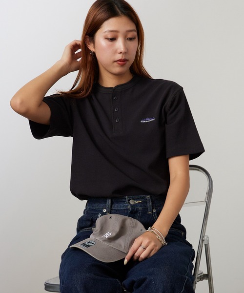 THOUSAND MILE(サウザンドマイル)の「THOUSAND MILE/サウザンドマイル ヘンリーネックワッフルTシャツ ロゴ刺繍 半袖Tシャツ 秋 秋服 2026年秋冬(Tシャツ/カットソー・レディース・ホワイト/ブラック・XS)」の19枚目の写真
