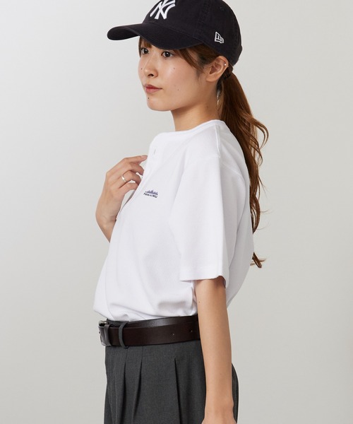 THOUSAND MILE(サウザンドマイル)の「THOUSAND MILE/サウザンドマイル ヘンリーネックワッフルTシャツ ロゴ刺繍 半袖Tシャツ 秋 秋服 2026年秋冬(Tシャツ/カットソー・レディース・ホワイト/ブラック・XS)」の12枚目の写真