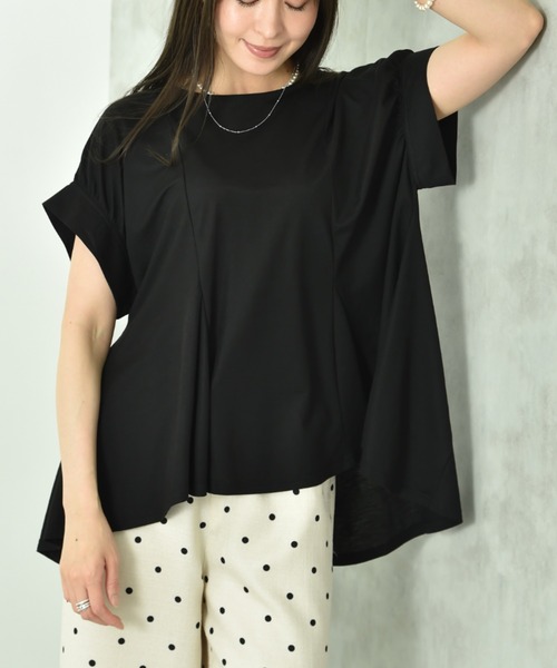 INTERPLANET(インタープラネット)の「【接触冷感】フレアーシルエットカットソー(Tシャツ/カットソー・レディース・ブラック/グレイッシュベージュ/ブルー・FREE)」の20枚目の写真