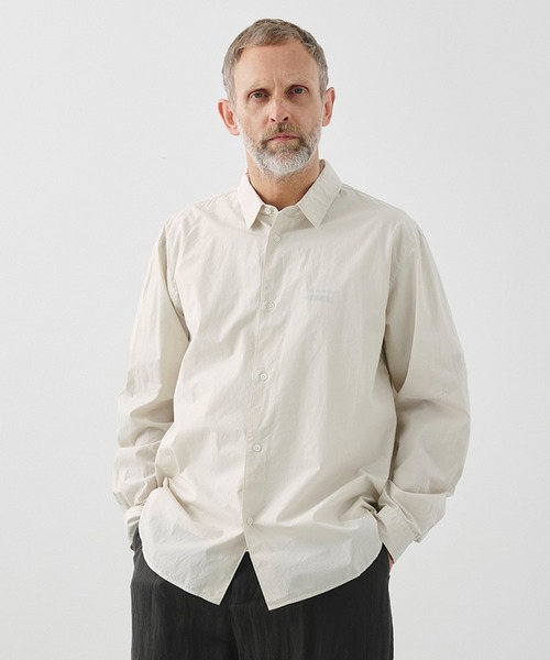 ATON / エイトン】SHRINK COTTON LAWN OVERSIZED SHIRT（シャツ