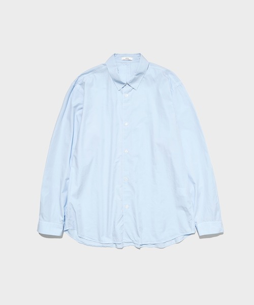 ATON(エイトン)の「【ATON / エイトン】SHRINK COTTON LAWN OVERSIZED SHIRT(シャツ/ブラウス・メンズ・ベージュ/ブルー・6/4)」の7枚目の写真