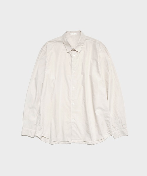 ATON(エイトン)の「【ATON / エイトン】SHRINK COTTON LAWN OVERSIZED SHIRT(シャツ/ブラウス・メンズ・ベージュ/ブルー・6/4)」の12枚目の写真