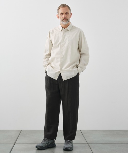 ATON / エイトン】SHRINK COTTON LAWN OVERSIZED SHIRT（シャツ