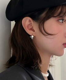 シルバーデザインスターペアピアス/レディース/両耳用(T3)