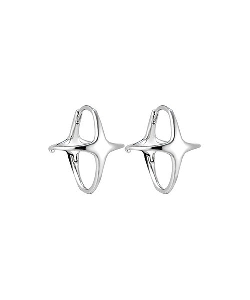 tunee（チュニー）の「シルバーデザインスターペアピアス/レディース/両耳用(T3)（ピアス（両耳用）・レディース・シルバー・FREE）」の3枚目の写真