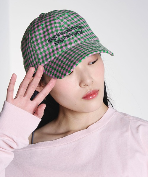 ROSE BUD（ローズバッド）の「(CREOLME)EMBROIDERY CAP（キャップ・レディース・バーガンディー/ピンク・ONE SIZE）」の2枚目の写真