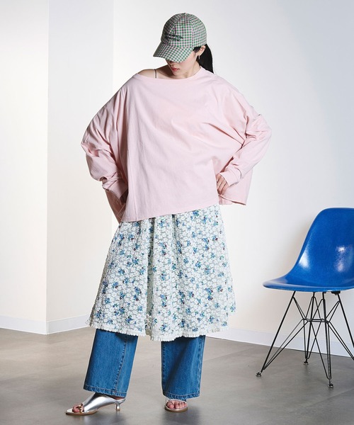ROSE BUD（ローズバッド）の「(CREOLME)EMBROIDERY CAP（キャップ・レディース・バーガンディー/ピンク・ONE SIZE）」の5枚目の写真