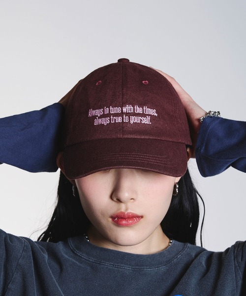 ROSE BUD（ローズバッド）の「(CREOLME)EMBROIDERY CAP（キャップ・レディース・バーガンディー/ピンク・ONE SIZE）」の8枚目の写真