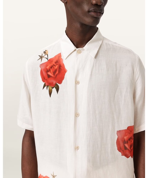 ALLSAINTS(オールセインツ)の「FLEUR FAZED BOXY SHORT SLEEVE SHIRT | FLEUR FAZED ボクシー 半袖 シャツ(シャツ/ブラウス・メンズ・ホワイト系その他・XS/S)」の6枚目の写真