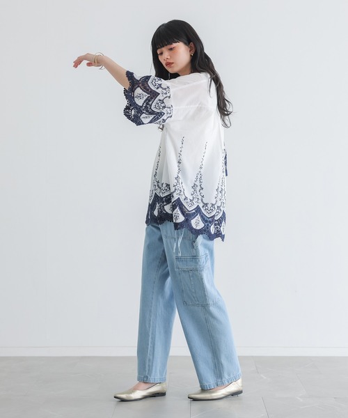 somari imagination(ソマリ イマジネーション)の「『配色刺繍ブラウス』(シャツ/ブラウス・レディース・オフホワイト・FREE)」の7枚目の写真