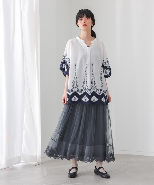 somari imagination(ソマリ イマジネーション)の「『配色刺繍ブラウス』(シャツ/ブラウス・レディース・オフホワイト・FREE)」の13枚目の写真