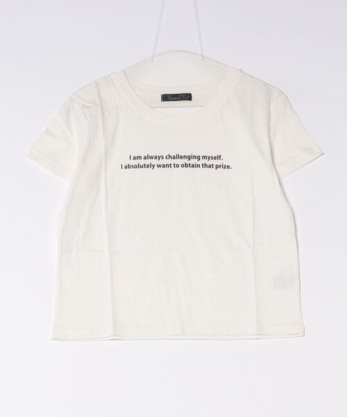 RCD(アールシーディー)の「オーバーサイズシルエットショート丈ロゴプリントTシャツ(Tシャツ/カットソー・レディース・ブラック系6/ホワイト系2/ブラック系1/ホワイト系5/ブラック系4・L/M)」の2枚目の写真