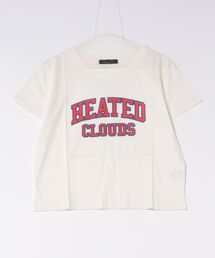 オーバーサイズシルエットショート丈ロゴプリントTシャツ