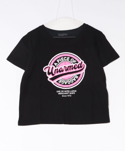 RCD(アールシーディー)の「オーバーサイズシルエットショート丈ロゴプリントTシャツ(Tシャツ/カットソー・レディース・ブラック系6/ホワイト系2/ブラック系1/ホワイト系5/ブラック系4・L/M)」の1枚目の写真