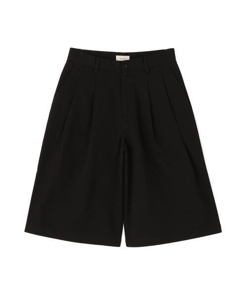 Toironier（トワロニエ）の「Toironier/トワロニエ/2TUCK LONG SHORTS（その他パンツ・メンズ・キャメル/ブラック・2/1）」の2枚目の写真