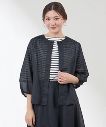 AMACA（アマカ）の「セルメタルオーガンジー ライトアウター（テーラードジャケット）」