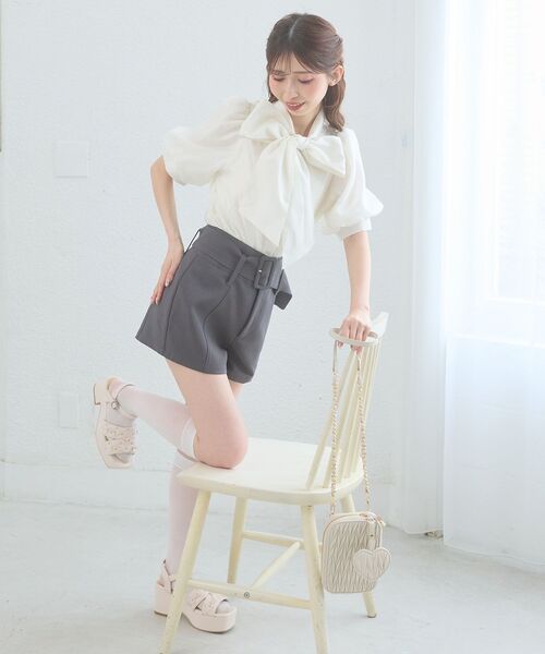 MAJESTIC LEGON（マジェスティックレゴン）の「レディボウタイブラウス（シャツ/ブラウス・レディース・ホワイト系その他/ブルー/ホワイト系その他2/オフホワイト・MEDIUM）」の15枚目の写真