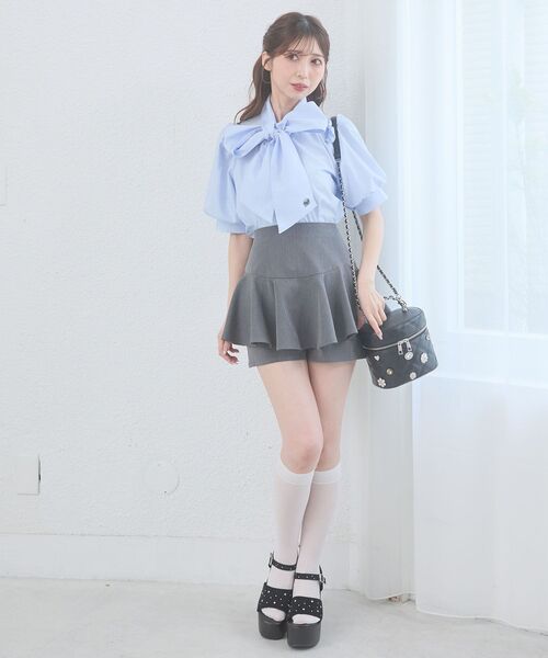 MAJESTIC LEGON（マジェスティックレゴン）の「レディボウタイブラウス（シャツ/ブラウス・レディース・ホワイト系その他/ブルー/ホワイト系その他2/オフホワイト・MEDIUM）」の21枚目の写真