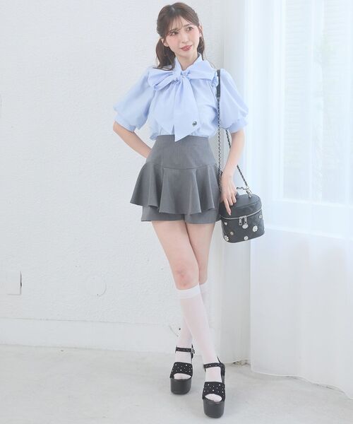 MAJESTIC LEGON（マジェスティックレゴン）の「レディボウタイブラウス（シャツ/ブラウス・レディース・ホワイト系その他/ブルー/ホワイト系その他2/オフホワイト・MEDIUM）」の22枚目の写真