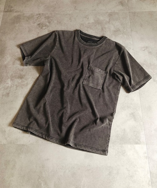 MMMM(エムエムエムエム)の「MMMM/ ライトニットデニム/ポケットTEE(Tシャツ/カットソー・メンズ・グレー/ブルー/ライトブルー/ライトグレー・MEDIUM/LARGE/X-LARGE)」の1枚目の写真