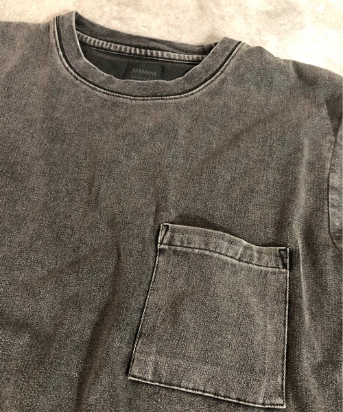MMMM(エムエムエムエム)の「MMMM/ ライトニットデニム/ポケットTEE(Tシャツ/カットソー・メンズ・グレー/ブルー/ライトブルー/ライトグレー・MEDIUM/LARGE/X-LARGE)」の9枚目の写真