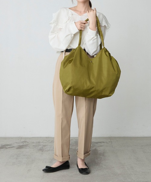 BONLECILL Marche(ボンルシールマルシェ)の「【BONLECILL Marche】《折りたたみ》コンパクトエコバッグ(エコバッグ/サブバッグ・レディース・ミント/ライトブルー/ピンク系/カーキ/ネイビー/ライトピンク・FREE)」の12枚目の写真