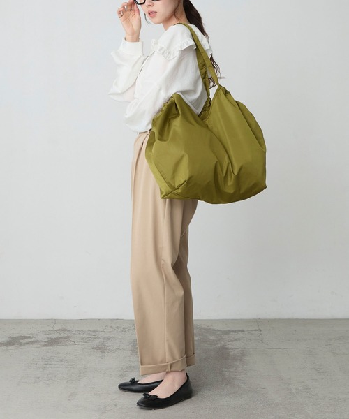 BONLECILL Marche(ボンルシールマルシェ)の「【BONLECILL Marche】《折りたたみ》コンパクトエコバッグ(エコバッグ/サブバッグ・レディース・ミント/ライトブルー/ピンク系/カーキ/ネイビー/ライトピンク・FREE)」の13枚目の写真