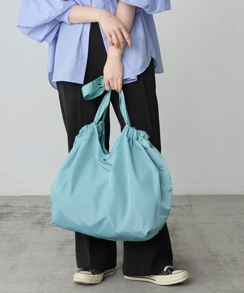 BONLECILL Marche(ボンルシールマルシェ)の「【BONLECILL Marche】《折りたたみ》コンパクトエコバッグ(エコバッグ/サブバッグ・レディース・ミント/ライトブルー/ピンク系/カーキ/ネイビー/ライトピンク・FREE)」の15枚目の写真