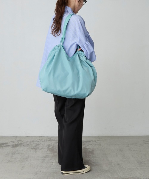 BONLECILL Marche(ボンルシールマルシェ)の「【BONLECILL Marche】《折りたたみ》コンパクトエコバッグ(エコバッグ/サブバッグ・レディース・ミント/ライトブルー/ピンク系/カーキ/ネイビー/ライトピンク・FREE)」の19枚目の写真