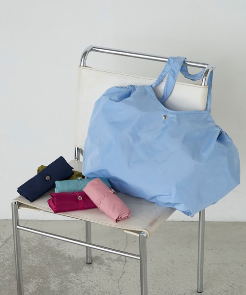 BONLECILL Marche(ボンルシールマルシェ)の「【BONLECILL Marche】《折りたたみ》コンパクトエコバッグ(エコバッグ/サブバッグ・レディース・ミント/ライトブルー/ピンク系/カーキ/ネイビー/ライトピンク・FREE)」の7枚目の写真