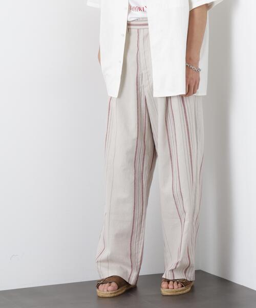 NANO universe（ナノユニバース）の「｢FRENCH LINEN｣ ストライプスラックス（スラックス・メンズ・その他3/その他2/その他1・L/M/S）」の4枚目の写真