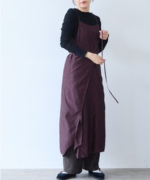 yuni | Cotton cupra product dye wrap one-piece(ワンピース)