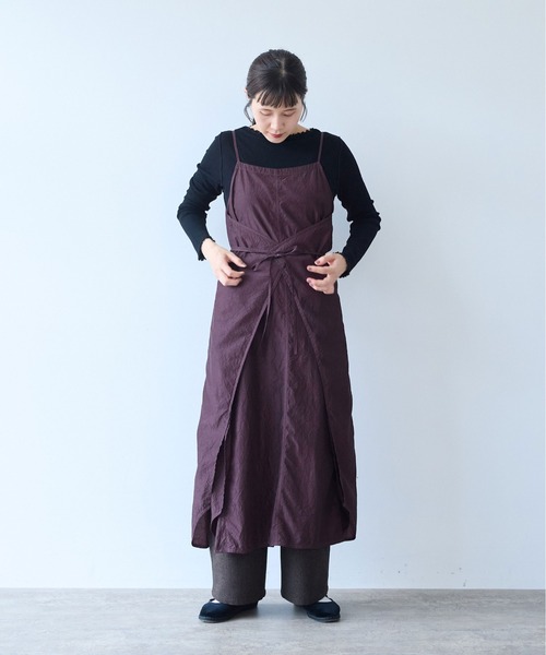 yuni(ユニ )の「Cotton cupra product dye wrap one-piece(ワンピース・レディース・ダークブラウン・FREE)」の11枚目の写真
