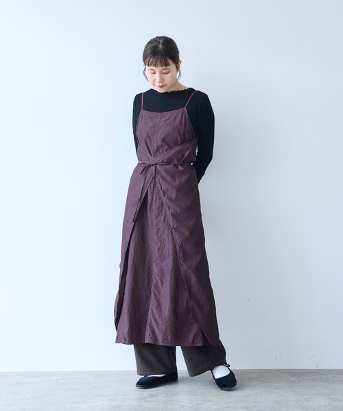 yuni(ユニ )の「Cotton cupra product dye wrap one-piece(ワンピース・レディース・ダークブラウン・FREE)」の13枚目の写真