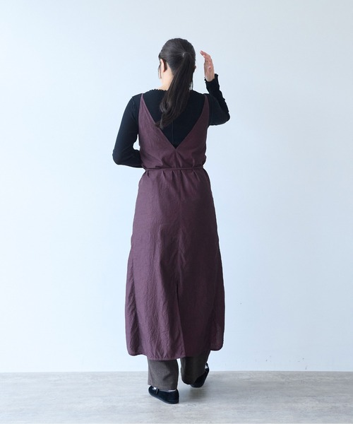 yuni(ユニ )の「Cotton cupra product dye wrap one-piece(ワンピース・レディース・ダークブラウン・FREE)」の14枚目の写真