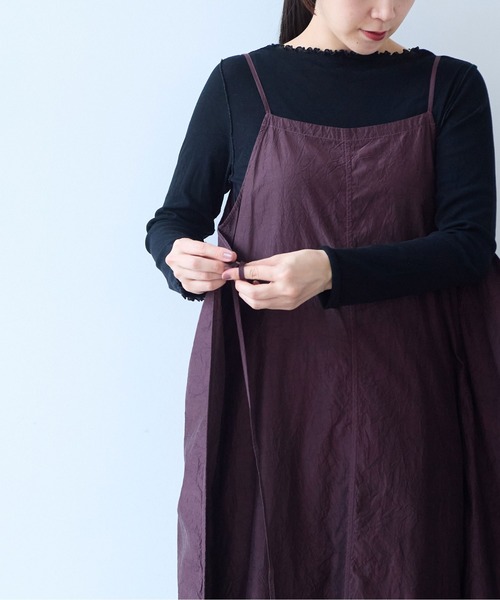 yuni(ユニ )の「Cotton cupra product dye wrap one-piece(ワンピース・レディース・ダークブラウン・FREE)」の15枚目の写真